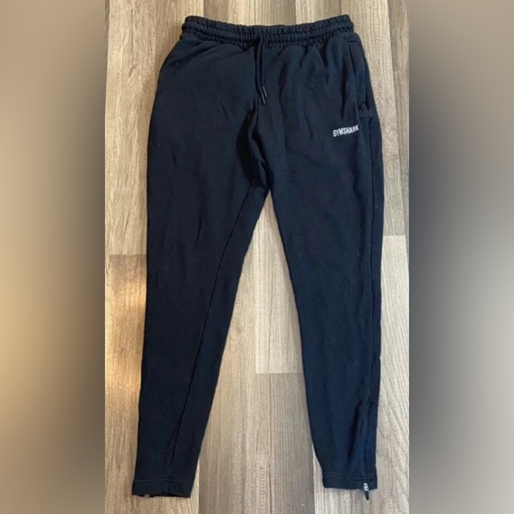 GYMSHARK Logo Workout Zippered Hems Joggers